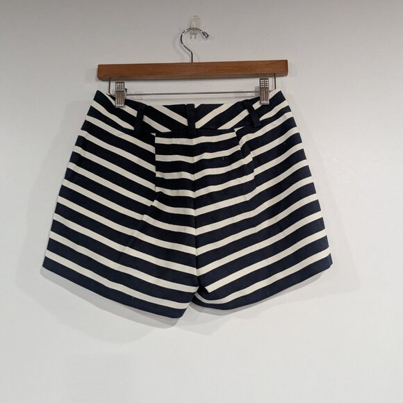 Ann Taylor Striped Shorts Navy Blue White Size 4 - Picture 3 of 5